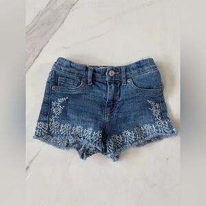 Levi's Blue Jean Shorts with White Embroidery